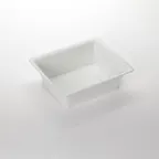 image of American Metalcraft MRECB13 Melamine Bowl, 12.75" L x 10.38" W x 4" H, 5-Quart (176 oz) White