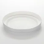 image of American Metalcraft MSEA12S Seafood Tray – 13" Diameter Silver Melamine Tableware, Plastic