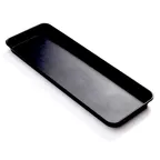 image of American Metalcraft MT10 Market Tray, 270 oz, 29-3/4" x 10-1/2" x 2" Rectangular Melamine Black