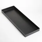 image of American Metalcraft MTB2910 Twilight Market Tray, 29.75" L X 10.5" W X 2" H, Rectangular Black Metal