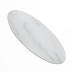 image of American Metalcraft MW25 Oval Serving Board, 25.5" L x 10.25" W x 1.125" H, Melamine, Marble Pattern, No Handle