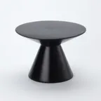 image of American Metalcraft MWPD6 Pedestal – 9" Dia x 6-1/4" H Wood Base, Black, Height 5"‑9"
