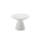 image of American Metalcraft MWPDW5 Pedestal Display Stand, 5-1/4" Height Round White Wood Hampton Collection