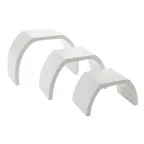 image of American Metalcraft MWRW3 White Wood Arch Display Riser Set – 3‑Step Curved White