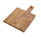image of American Metalcraft OWB149 Olive Wood Rectangular Serving Board, 14" L x 9" W x 5/8" H, 18" L with Handle, Hand Wash