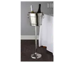 image of American Metalcraft OWBS Wine Bucket Stand, 5-3/4" L x 8-3/4" W x 24-1/4" H, Silver Metal, Cooler