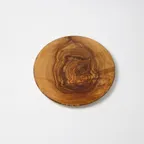 image of American Metalcraft OWM14 Plastic Serving Platter, 14" Dia x 1-1/8" H, Melamine, Olive Wood Pattern