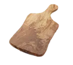 image of American Metalcraft OWP157 Olive Free-Form Serving Board, 11" L x 7" W x 3/4" H, 14.75" with handle, hand-wash only
