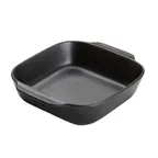image of American Metalcraft PBB8 Baking Dish, 24-oz Square Porcelain Casserole, 6.5" x 6.5" x 2" Black Matte