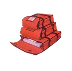 image of American Metalcraft PBDX2005 Pizza Bag, 20" x 20" x 5", Red Nylon, Holds 1-3 18"-20" Pizza Boxes