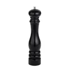 image of American Metalcraft PMBL12 Pepper Mill, Black Wood, 12" Height, Hand Crank Grinder for Salt & Pepper