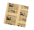 image of American Metalcraft PPCN1010 - Fry & Basket Paper, 10" x 10" Square, Natural Newsprint, - 1000/Pack