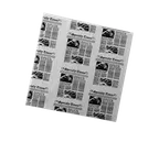 image of American Metalcraft PPRN1616 - 16" x 16" Fry & Basket Liner, Newsprint Color, Newspaper Print Paper - 1000/Pack