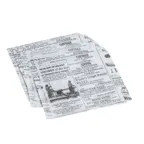 image of American Metalcraft PPRN76 Fry Paper Bag, 7" x 6", Grease‑Resist Squares, Newsprint Paper - 250/Pack