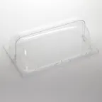 image of American Metalcraft RCR21 Roll-Top Dome Display Cover, 21" L x 13-1/8" W x 7-1/4" H, Polycarbonate