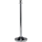 image of American Metalcraft RSCLCHB1 Post–5 ft Stainless Steel, Chrome, Crown Top/Flared Base, No Rope/Chain