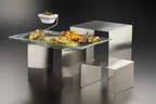image of American Metalcraft RSS3 Stainless Steel Riser Set, Satin Silver - 3/Set