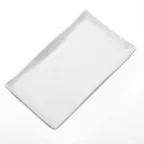 image of American Metalcraft RTWVY1 White Ceramic Platter, 14-3/8" L x 8-3/4" W, Lead Free, Dishwasher‑Safe