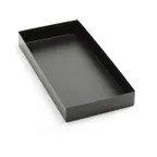 image of American Metalcraft SBBL Black Rect Metal Tray 16.38" L x 8.25" W x 2" H Break‑Resist Dishwasher Safe