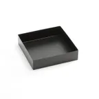 image of American Metalcraft SBBS - Square Tray,8-1/8" L x 8-1/8" W x 2" H, Black Metal, Break-Resist,DW‑Safe