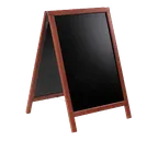 image of American Metalcraft SBDM85 Sandwich Board 21.5" x 2.25" x 33.5" Chalkboard Mahogany Frame Dbl‑Sided