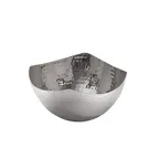 image of American Metalcraft SBH3 Squound Square Bowl, 40 oz (1.2 L) / 1 qt, 7" Dia x 2‑1/8" H, Stainless Steel Hammered
