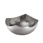 image of American Metalcraft SBH5 Square Bowl - 2 Quart (67 oz) 9" Dia x 2¾" H, Stainless Steel Hammered