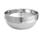 image of American Metalcraft SDWB45 Double‑Wall Serving Bowl, 4‑Inch, 1‑Quart Stainless Steel, Stackable