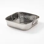 image of American Metalcraft SHT8 Serving Tray 8" x 8" x 2" Hammered Stainless Steel 54 oz Dishwasher Safe