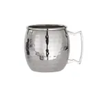image of American Metalcraft SM16H Moscow Mule Mug, 16-Ounce Hammered Stainless Steel, 16 oz Capacity