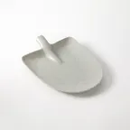 image of American Metalcraft SP10SH Shovel Platter, 10.5" x 6.25" x 1.6" Oval Melamine Serving Tray, Gray Shadow
