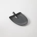 image of American Metalcraft SP8MN Plastic Shovel Platter, Oval 8.5" x 6.25" x 1.6" Melamine, Midnight Gray