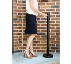 image of American Metalcraft SPRV2 Smoker Pole, 40" Tall Black Stainless Steel, 9.5" Round Base, Free‑Standing - Set