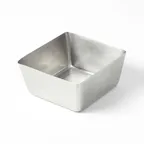 image of American Metalcraft SSQ73 Square Steel Bowl, 2-Quart (70 oz) Capacity, 7" L x 7" W x 3.25" H, Satin