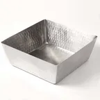 image of American Metalcraft SSQH117 Bowl, 7 Quart (254 oz), 12" L x 12" W x 4-1/2" H, Stainless Steel Hammered - Kitchenware