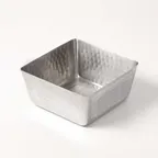 image of American Metalcraft SSQH73 Stainless Steel Bowl, 70 oz (2 qt) Capacity, 7" L × 7" W × 3¼" H, Hammered