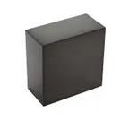 image of American Metalcraft SSRB4 Display Riser, 4" Black Square Cube, Stainless Steel