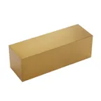 image of American Metalcraft SSRG12 Gold Rectangular Riser, 12" L x 4" W x 4" H, Stainless Steel