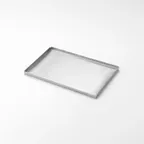 image of American Metalcraft ST10 Rectangular Tray, 10" L x 4-1/2" W x 1/2" H, Stainless Steel Satin