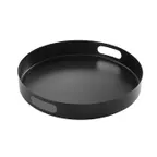 image of American Metalcraft STB14 - Black Round Metal Serving Tray, 14-5/8" Diameter