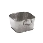 image of American Metalcraft STH6 Beverage Tub, 1.3-Quart Stainless Steel, 6" L x 6" W x 3¼" H, Hammered