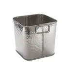image of American Metalcraft STH8 6-1/4 Qt Stainless Steel Ice Tub, 8" L x 8" W x 7-1/4" H, Hammered Finish