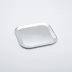 image of American Metalcraft STP10 Pizza Pan, 10" x 10" Square, 18-Gauge Aluminum, Wide Rim