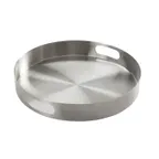 image of American Metalcraft STS14 - 14‑5⁄8" Round Stainless Steel Serving Tray, Silver Finish, for Buffets