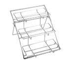 image of American Metalcraft TASLG Tiered Display Stand - 3-Tier Arch, Chrome Silver, 21" L x 15.25" W x 12.75" H, H 9-12"