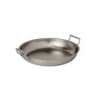 image of American Metalcraft THRD17 - 144 oz Serving Tray, 15" Dia X 2¼" H, 17" L Handles, Hammered