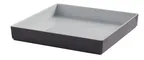 image of American Metalcraft UBS60GE Square Plastic Bowl, 10" L x 10" W x 1.5" H, 60 oz BPA-Free Melamine, Gray Graphite
