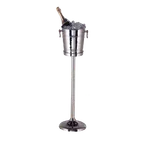 image of American Metalcraft WBS24 Wine Bucket Stand, 6-3/8" x 23-1/2" Silver, 24" Height