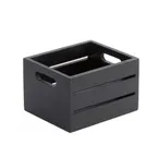 image of American Metalcraft WCBL7 Condiment Organizer Caddy, 7.5" L x 6.25" W x 4.75" H, wood, black, 1-section, hand wash