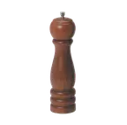 image of American Metalcraft WPM8 Pepper Mill - 8" Mahogany Wood Body, Tempered Steel Grinder, Hand Wash Only